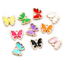 Load image into Gallery viewer, 20pcs 10x13mm Lovely Butterfly Charms Pendant Enamel Small Alloy Charms DIY Jewelry Making Accessories for Necklace Bracelet
