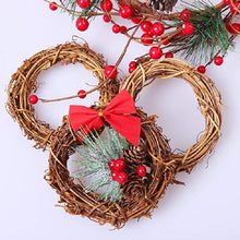 Load image into Gallery viewer, 10/12/15/20/25/30cm Round Natural Rattan Ring Christmas Garland Hanging Ornament DIY Floral Wreath Wedding Decoration Home Decor
