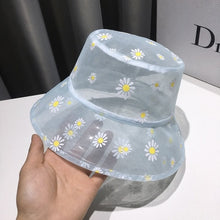 Load image into Gallery viewer, Summer Double-Sided Daisy Bucket Hats Women&#39;s Embroidery Hip Hop Panama Bob Caps Folded Beach Sun Fisherman Hat for Ladies Mens
