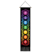 Load image into Gallery viewer, Seven Chakra Tapestry Vertical Wall Hanging Tree Of Life Tapestry Tassel Yoga Meditation Tapestry for Bedroom Living Decoration
