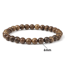 Load image into Gallery viewer, 6/8/10/12mm Men Vintage Bracelet Original Wooden Beads Meditation Prayer Buddha Stretch Bracelets&amp;Bangle Women Yoga Jewelry Gift
