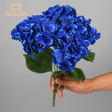 Load image into Gallery viewer, WQNJIN Large 5 Heads Artificial Flower Bunch Silk Hydrangea Wedding Bridal Bouquet Fake Flower Home Decor Flower Wall
