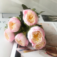 Load image into Gallery viewer, 2022 Beautiful Rose Peony Artificial Silk Flowers Small bouquet flores Home Party Spring Wedding Decoration  Fake Flower
