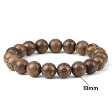 Load image into Gallery viewer, 6/8/10/12mm Men Vintage Bracelet Original Wooden Beads Meditation Prayer Buddha Stretch Bracelets&amp;Bangle Women Yoga Jewelry Gift
