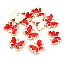 Load image into Gallery viewer, 20pcs 10x13mm Lovely Butterfly Charms Pendant Enamel Small Alloy Charms DIY Jewelry Making Accessories for Necklace Bracelet
