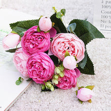 Load image into Gallery viewer, 2022 Beautiful Rose Peony Artificial Silk Flowers Small bouquet flores Home Party Spring Wedding Decoration  Fake Flower
