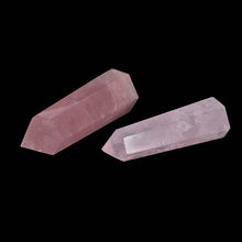 Load image into Gallery viewer, Raw Natural Pink Rose Quartz Crystal Point Wand Hexagonal 40-90mm
