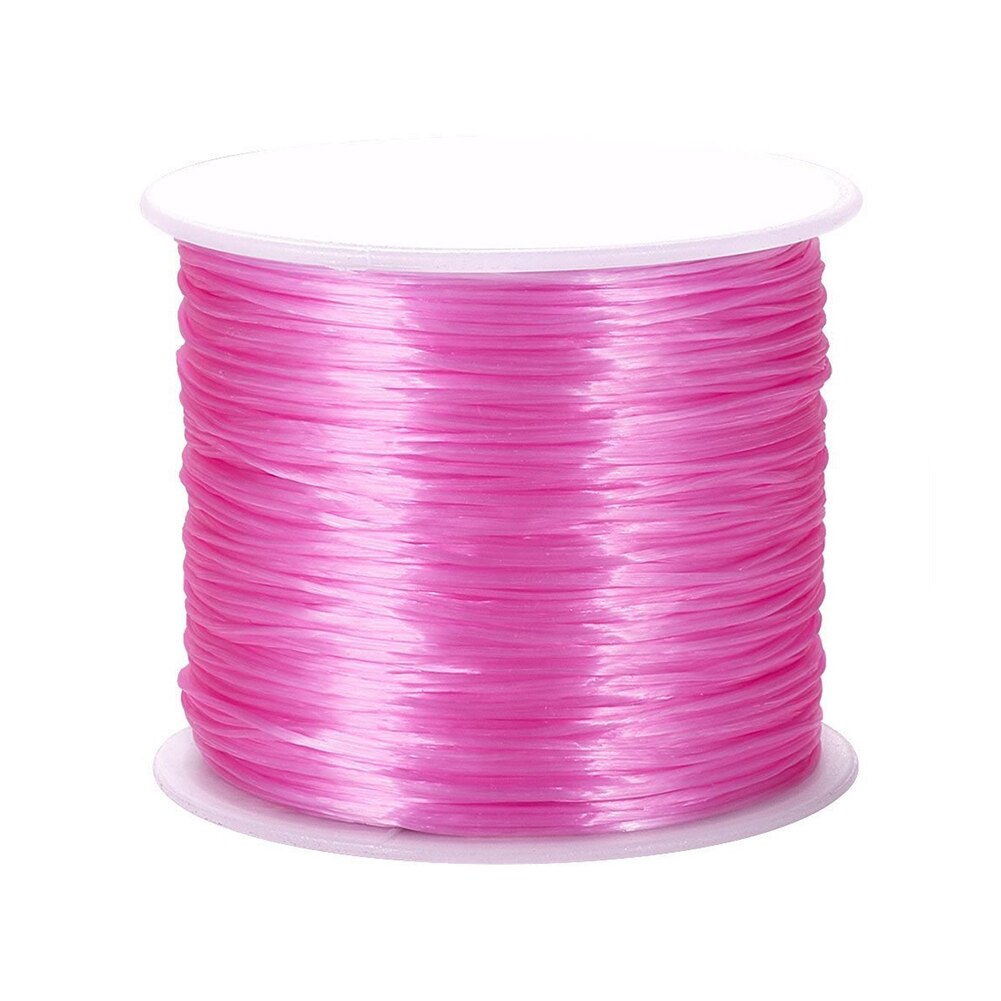 0.8mm Elastic Thread Round Crystal Line Nylon Rubber Stretchy Cord Elastic Rope for Beads DIY Bracelets Necklace Jewelry Making