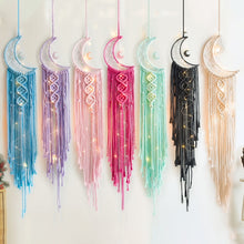 Load image into Gallery viewer, Multicolor Moon Star Dream Catchers Decor Macrame Woven Dream catchers Bohemian Wall Hangings Bedroom Home Decor Moon ornaments
