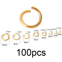 Load image into Gallery viewer, 100-200pcs/lot Stainless Steel Open Jump Rings Split Rings Connectors For DIY Jewelry Making Supplies Accessories Wholesale
