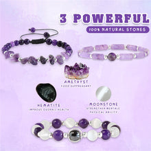 Load image into Gallery viewer, Natural Amethysts Bracelet Set Body-purify Slimming Healing Stone Bracelets For Women Men Loss Weight Yoga Meditation Jewelry
