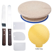 Load image into Gallery viewer, 6Pcs/Set Plastic Cake Turntable Rotating Cake Plastic Dough Pastry Decorating Cream  Stand Rotary Table DIY Pan Baking Tool
