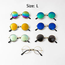 Load image into Gallery viewer, Lovely Vintage Round Cat Sunglasses Reflection Eye wear glasses For Small Dog Cat Pet Photos Pet Products Props Accessories
