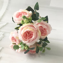 Load image into Gallery viewer, 2022 Beautiful Rose Peony Artificial Silk Flowers Small bouquet flores Home Party Spring Wedding Decoration  Fake Flower
