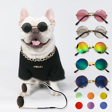 Load image into Gallery viewer, Lovely Vintage Round Cat Sunglasses Reflection Eye wear glasses For Small Dog Cat Pet Photos Pet Products Props Accessories
