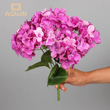 Load image into Gallery viewer, WQNJIN Large 5 Heads Artificial Flower Bunch Silk Hydrangea Wedding Bridal Bouquet Fake Flower Home Decor Flower Wall
