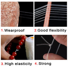 Load image into Gallery viewer, 100m Strong Elastic Crystal Beading Thread Cord Jewelry Making Necklace Bracelet DIY Beads String Stretchable Thickness 0.4-1mm
