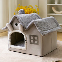 Load image into Gallery viewer, Soft Cat Bed Deep Sleep House Dog Cat Winter House Removable Cushion Enclosed Pet Tent For Kittens Puppy Cama Gato Supplies
