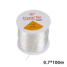 Load image into Gallery viewer, 100m Strong Elastic Crystal Beading Thread Cord Jewelry Making Necklace Bracelet DIY Beads String Stretchable Thickness 0.4-1mm
