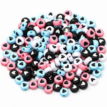 Load image into Gallery viewer, 200/300Pcs Mixed Charm Heart Acrylic Beads Flat Round Loose Spacer Beads For Needlework Diy Jewelry Making Bracelet Necklace
