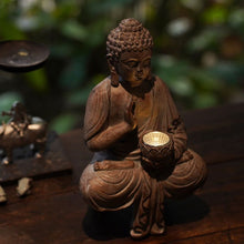 Load image into Gallery viewer, Buddha Statue Outdoor Solar Lamp Decoration Courtyard Garden New Chinese Buddha Zen Living Room Office Porch Decoration Resin
