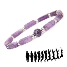 Load image into Gallery viewer, Natural Amethysts Bracelet Set Body-purify Slimming Healing Stone Bracelets For Women Men Loss Weight Yoga Meditation Jewelry
