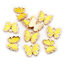 Load image into Gallery viewer, 20pcs 10x13mm Lovely Butterfly Charms Pendant Enamel Small Alloy Charms DIY Jewelry Making Accessories for Necklace Bracelet
