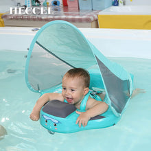 Load image into Gallery viewer, HECCEI Mambobaby Baby Swimming Float with Canopy Tail Non-Inflatable Solid Floater Soft Skin-Friendly Swim Ring Pool Newborn Toy
