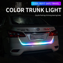 Load image into Gallery viewer, Car Rear Trunk Tail Light 120cm Colorful Dynamic Reverse Warning LED Strip 12v Additional Brake Follow Turn Signal Lamp
