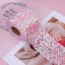 Load image into Gallery viewer, 5yards/lot 60mm 80mm Sequins Organza Stain Ribbon for Gift Bow Packaging Clothes Sewing Accessories Decoration
