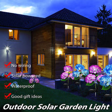 Load image into Gallery viewer, 2 Pack Hydrangea Flower Solar Led Light Outdoor Garden Lawn Lamps for Garden and Vegetable Patch Patio Country House Decoration
