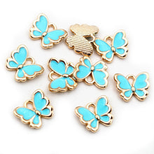 Load image into Gallery viewer, 20pcs 10x13mm Lovely Butterfly Charms Pendant Enamel Small Alloy Charms DIY Jewelry Making Accessories for Necklace Bracelet
