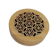 Load image into Gallery viewer, Retro Bamboo Incense Box Hollow Carved Ash Catcher Incense Holder
