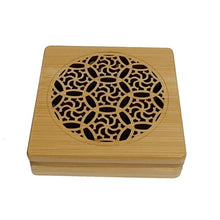 Load image into Gallery viewer, Retro Bamboo Incense Box Hollow Carved Ash Catcher Incense Holder
