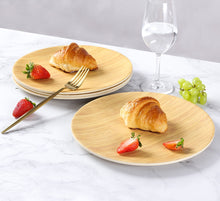 Load image into Gallery viewer, High Quality Bamboo Fiber Plates Bamboo Grain Pattern Tableware Plate Handmade
