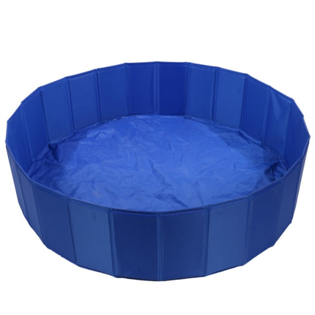 Foldable Dog Pool Pet Bath Swimming Tub Outdoor Indoor Collapsible