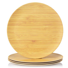 Load image into Gallery viewer, High Quality Bamboo Fiber Plates Bamboo Grain Pattern Tableware Plate Handmade
