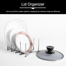 Load image into Gallery viewer, Kitchen Organizer Pot Lid Rack Extended Stainless Steel Spoon Plate Holder Shelf
