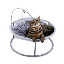 Load image into Gallery viewer, Pet Bed Soft Plush Nest Cat Hammock Detachable Mat Bed with Dangling Ball
