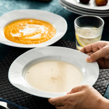 Load image into Gallery viewer, MALACASA, Series Elisa, 6-Piece Round Deep Porcelain Soup Plates, Dinner Pasta Plates
