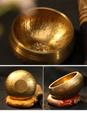 Load image into Gallery viewer, Gandhanra Handmade 3.2&quot; Tibetan Singing Bowl Set With Cross Vajra Symbol
