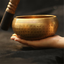 Load image into Gallery viewer, Gandhanra Handmade 3.2&quot; Tibetan Singing Bowl Set With Cross Vajra Symbol
