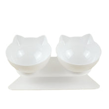 Load image into Gallery viewer, Double Cat Bowl With Stand Non Slip Protect Cervical Vertebra
