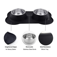 Load image into Gallery viewer, Dog Puppy Cat Feed Stainless Steel Dish Pet Drinking Bowl
