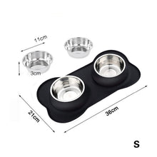 Load image into Gallery viewer, Dog Puppy Cat Feed Stainless Steel Dish Pet Drinking Bowl
