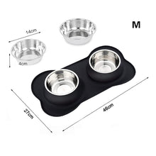 Load image into Gallery viewer, Dog Puppy Cat Feed Stainless Steel Dish Pet Drinking Bowl
