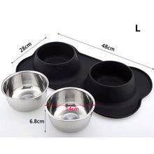 Load image into Gallery viewer, Dog Puppy Cat Feed Stainless Steel Dish Pet Drinking Bowl
