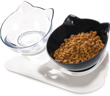 Load image into Gallery viewer, Double Cat Bowl With Stand Non Slip Protect Cervical Vertebra
