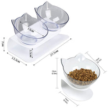 Load image into Gallery viewer, Double Cat Bowl With Stand Non Slip Protect Cervical Vertebra
