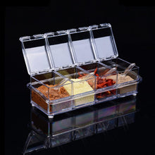 Load image into Gallery viewer, 1set New Kitchen Organizer Storage Boxes Spices Seasoning Jar Transparent
